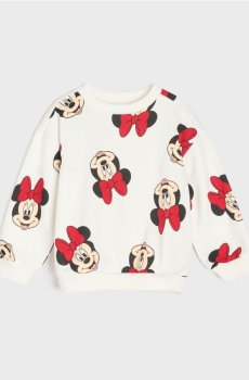Бавовняна кофта crewneck Minnie Mouse - кремовий