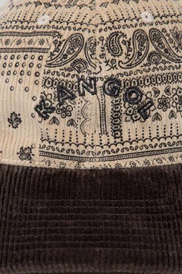 Вельветовая кепка Kangol цвет бежевый узор