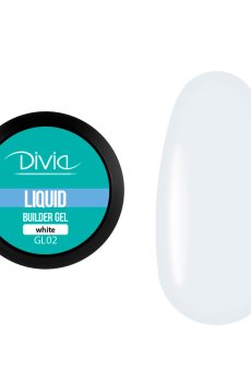 Гель для наращивания ногтей Divia Liquid Builder Gel GL02 White, 5 г