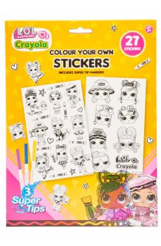Детский набор для творчества Crayola L.O.L Surprise! Colour Your Own Stickers, от 3 лет (35083)