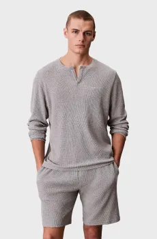 Мужской серый лонгслив WAFFLE Серый M Calvin Klein LV00NM2907