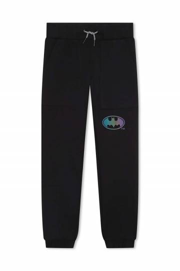 Детские хлопковые штаны Dkny цвет чёрный с принтом Детские хлопковые штаны Dkny цвет чёрный с принтом