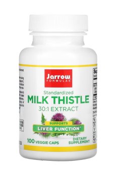 Стандартизированная расторопша Jarrow Formulas Standardized Milk Thistle 30:1 Extract, 100 вегетарианских капсул