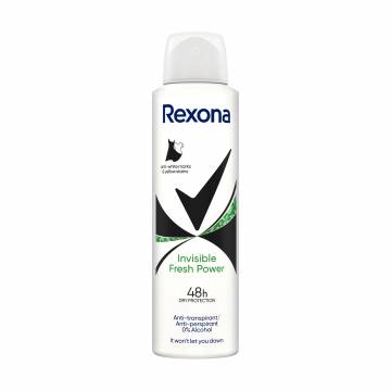 Антиперспирант-аэрозоль Rexona Invisible Fresh Power Невидимый на черной и белой одежде, женский, 150 мл Антиперспирант-аэрозоль Rexona Invisible Fresh Power Невидимый на черной и белой одежде, женский, 150 мл