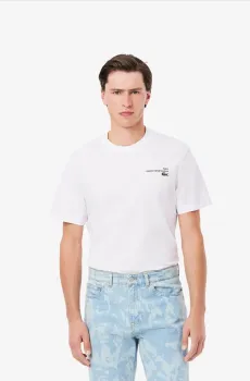 Мужская белая футболка Белый L-XL Lacoste TH9880001