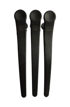 Парикмахерский зажим для волос Zauber-manicure пластиковый, черный, 3 шт (06-096-3)