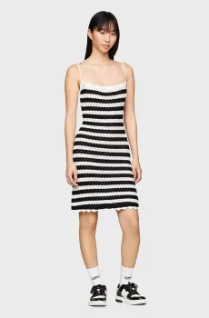 Женское платье в полоску TJW CROCHET STRIPE DRESS Разноцветный L Tommy Jeans DW0DW17951