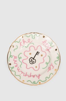 Белая фарфоровая тарелка для хлеба Key