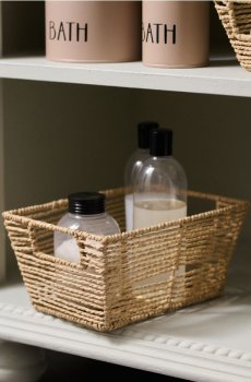 Плетений кошик для зберігання - бежевий