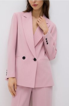 Reserved - Двобортний блейзер - пастельний рожевий - 171IS-03X