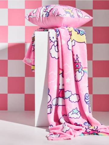 Ковдра Hello Kitty - пастельний рожевий Ковдра Hello Kitty - пастельний рожевий