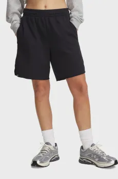 Женские черные шорты UA Icon Terry Long Short Черный S Under Armour 1389632-001