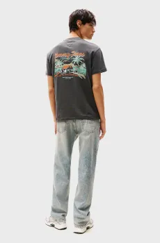 Мужская темно-серая футболка CABANA Серый M Tommy Jeans DM0DM21866