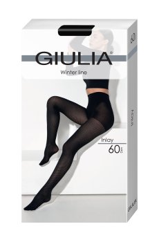 Колготки женские Giulia Inlay с шортиками, 60 DEN, Nero, размер 2