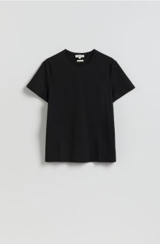 Reserved - Футболка slim з мерсеризованої бавовни - чорний - 008IS-99X