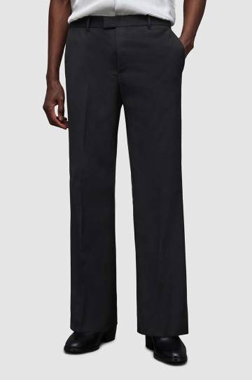 Шерстяные брюки AllSaints Mount цвет чёрный прямые Шерстяные брюки AllSaints Mount цвет чёрный прямые