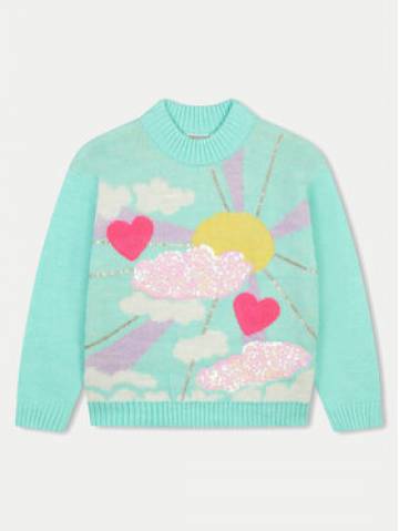 Billieblush Светр U20461 Зелений Regular Fit Billieblush Светр U20461 Зелений Regular Fit