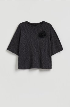 Reserved - LADIES` BLOUSE - темно-сірий - 426HT-90X