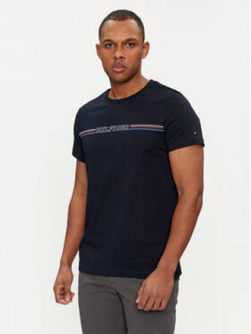 Tommy Hilfiger Футболка Stripe Chest MW0MW34428 Cиній Slim Fit Tommy Hilfiger Футболка Stripe Chest MW0MW34428 Cиній Slim Fit