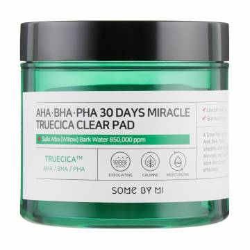 Кислотные пэды для лица Some By Mi AHA-BHA-PHA 30 Days Miracle Truecica Clear Pad, для проблемной кожи, 70 шт