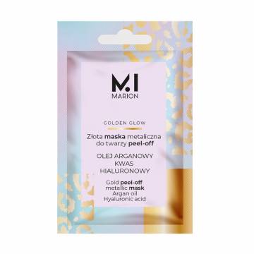 Золотая маска для лица Marion Golden Glow Gold Peel-Off Metallic Mask с аргановым маслом и гиалуроновой кислотой, 6 г Золотая маска для лица Marion Golden Glow Gold Peel-Off Metallic Mask с аргановым маслом и гиалуроновой кислотой, 6 г