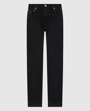 Черные джинсы с логотип патч