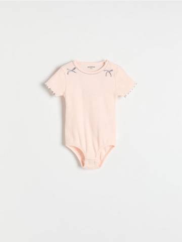 Reserved - Боді з трикотажу в рубчик - пастельний рожевий - 4848S-03X