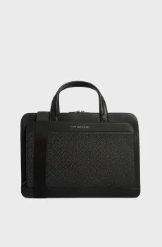 Мужская черная сумка для ноутбука TH MONOGRAM COMPUTER BAG Черный ONESIZE Tommy Hilfiger AM0AM12706