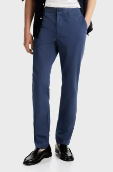 Мужские синие чиносы DENTON PRINTED STRUCTURE CHINO Синий 32-32 Tommy Hilfiger MW0MW37717