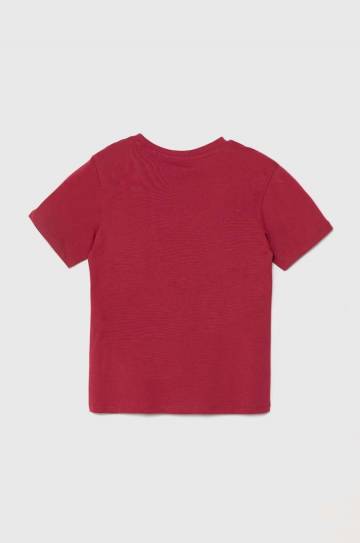 Детская хлопковая футболка Guess цвет красный с аппликацией L4YI32 K8HM4 Детская хлопковая футболка Guess цвет красный с аппликацией L4YI32 K8HM4