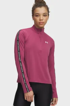 Женская розовая спортивная кофта UA Tech WM Tape Half Zip Розовый L Under Armour 6005100-659