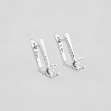 Золотые серьги Minimal с676б-бр-б Золотые серьги Minimal с676б-бр-б