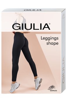 Леггинсы женские Giulia Leggings Shape с push-up эффектом и широким поясом, Black, размер L/XL