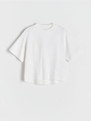 Reserved - Футболка з вишивкою - кремовий - 303DB-01X Reserved - Футболка з вишивкою - кремовий - 303DB-01X