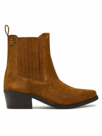 Tommy Hilfiger Ботильйони Th Suede Cowboy Boot FW0FW08034 Коричневий