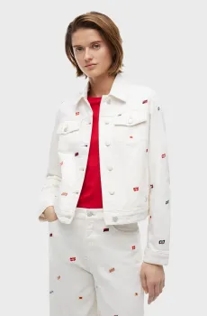 Женская белая джинсовая куртка CLASSIC Белый L Tommy Jeans DW0DW22868