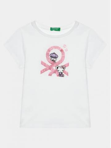 United Colors Of Benetton Футболка 3I1XG10D6 Білий Regular Fit United Colors Of Benetton Футболка 3I1XG10D6 Білий Regular Fit