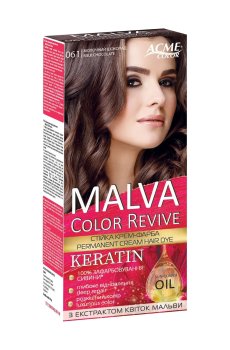 Стойкая крем-краска для волос Malva Color Revive 061 Молочный шоколад, 105 мл