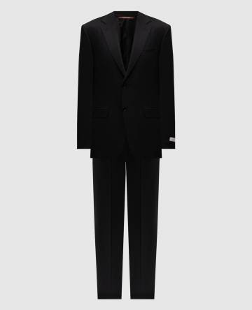 Черный костюм из шерсти