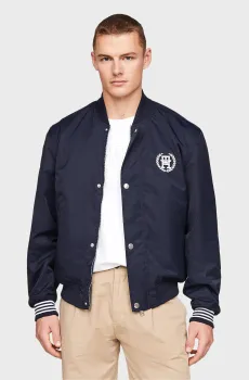 Мужской темно-синий двусторонний бомбер REVERSIBLE VARSITY JACKET Синий XL Tommy Hilfiger MW0MW34451