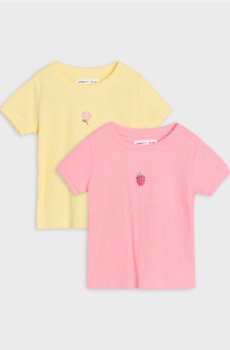 Бавовняні футболки 2 pack - світло-жовтий
