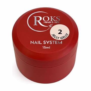 Гель для наращивания ногтей Roks Nail System Jelly Gelly 2, 15 мл Гель для наращивания ногтей Roks Nail System Jelly Gelly 2, 15 мл