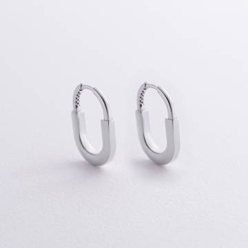 Серьги "Camilla" mini (белоe золото) с08927 Серьги "Camilla" mini (белоe золото) с08927