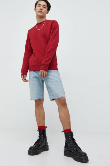 Кофта Superdry мужская цвет красный однотонная Кофта Superdry мужская цвет красный однотонная