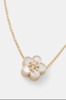 Позолоченное колье Tory Burch Kira Flower Pendant