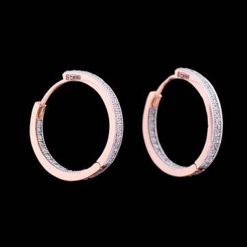 Серьги "Кольца" с фианитами с02137 Серьги "Кольца" с фианитами с02137