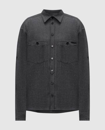 Серая рубашка из шерсти Серая рубашка из шерсти