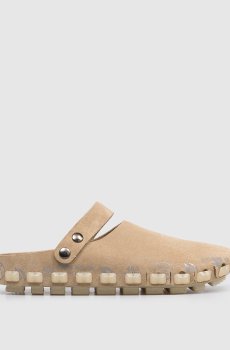 Бежевые замшевые мюли Ivyd