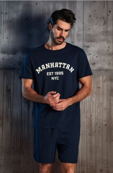 Піжамний комплект із двох предметів - темно-синій