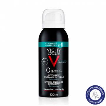 Мужской дезодорант-спрей Vichy Optimal Tolerance Deodorant 48H Оптимальный комфорт, для чувствительной кожи, 100 мл Мужской дезодорант-спрей Vichy Optimal Tolerance Deodorant 48H Оптимальный комфорт, для чувствительной кожи, 100 мл